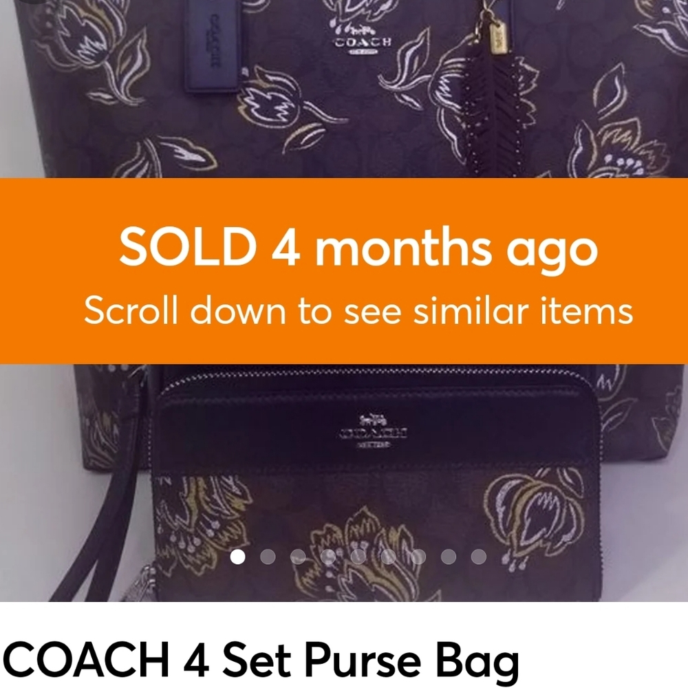 COACH 4 SET DESIGNER BAG MAKEUP CASE WALLET CHARM - Picture 1 of 12